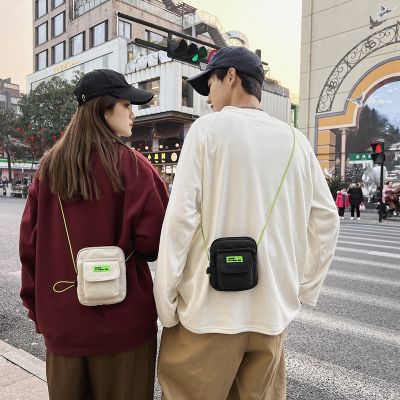 Trendy Student Backpack Crossbody Bag Mens Trendy Ins Personalized Mobile Phone Bag Japanese All-Match Shoulder Bag Supply 2023