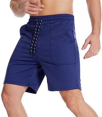 DGHM-JLMY Mens Summer New Five Points Sweat Shorts Slack Straight Hiking Shorts Casual Sport Shorts with Deep Pockets