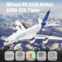 Wltoys XK A120แอร์บัส3CH โมเดลเครื่องบินจำลอง A380 EPP 2.4G เครื่องบินควบคุมระยะไกลเครื่องบินของเล่น RTF ปีกคงที่ชุดก่อสร้างเครื่องบิน