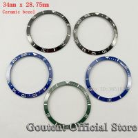 Goutent 34mmx28.8mm Ceramic Watch Bezel Insert Black/Blue/Green Bezel Ring Fit 36mm Automatic Watch Replacement Spare Parts