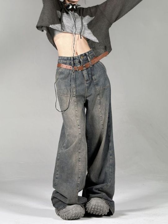 cc-distressed-washed-wide-leg-jeans-street-loose-straight-leg-pants-y2k-hip-hop-fashion-waist