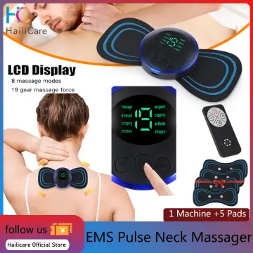 LCD Display Electric Wrist Neck Massager 8Modes 19 Gears Cervical