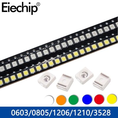 100pcs/lot SMD LED Emitting Diode Kit 0603 0805 1206 1210 5050 5730 Red Yellow Green White Blue light emitting diodes Electrical Circuitry Parts