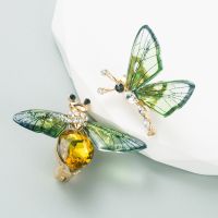 [COD] European and ins style foreign trade new creative insect brooch female alloy diamond corsage accessories spot