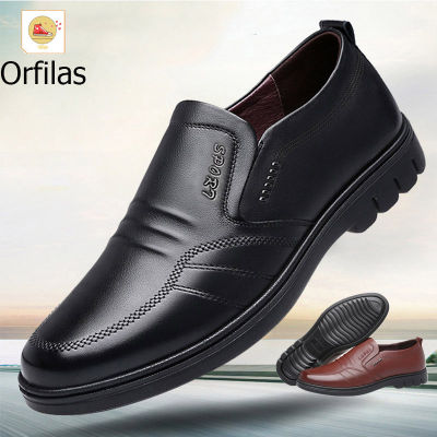 Orfilas รองเท้าคัทชูผู้ชาย รุ่น พื้นนุ่ม หนังแท้ รองเท้าหนังผู้ชาย รองเท้าแตะ รองเท้าธุรกิจสําหรับผู้ชาย รองเท้าขับสบายๆ 🚛จัดส่งจากประเทศไทย รองเท้าหนังผู้ชาย