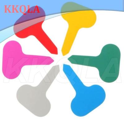 QKKQLA 100pcs Colorful Plant Labels Tags Markers Garden Tools Vegetable Tags Sign PVC Gardening Stake Soil Paint Waterproof