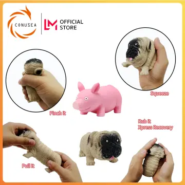 Squishy Dog Toy Sensory Toys Stress Relief Pug Pinch Toys Vent