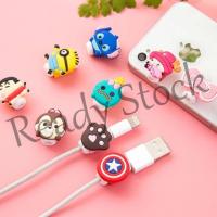 【Ready Stock】 ☍⊙ B40 [1 sided] Cartoon USB Cable Earphone Protector headphones line saver For IPhone cable Protect