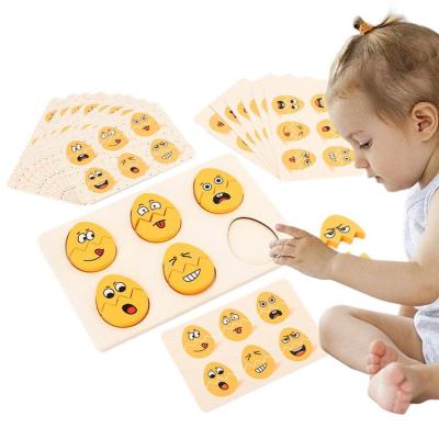 Face Change Expression Puzzle Matching Game Expression Puzzle Face Changing Building Blocks Safe Delicate Smooth Logical Thinking Kids Toy for Brain Training ordinary
