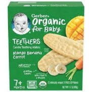 Mới về - Date 09 2024 Bánh gạo ăn dặm organic Gerber Teethers 12 gói