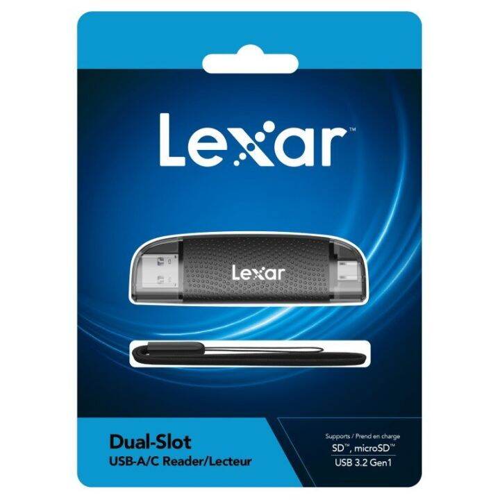 lexar-card-reader-rw310-dual-slot-usb-a-c-reader-การ์ดรีดเดอร์-ตัวอ่านการ์ด-ของแท้-ประกันศูนย์-2ปี