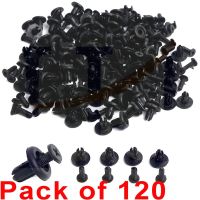 120Pcs 8mm Car Hole Plastic Rivets Fastener Fender Bumper Push Pin Clips Clip