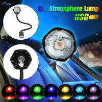 LYDC 5V USB RGB ไฟตกแต่งภายในรถแสงดาวโรแมนติกสีสันสดใส Led พระอาทิตย์ตกดินไฟกลางคืนโปรเจกเตอร์หลอดไฟ【cod】