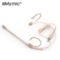 Professional Beige Headset Condenser Microphone Omnidirectional Microfone for Wireless System 3.5mm Screw Jack Mic