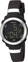 Timex Womens DGTL Stacked Numbers 28mm Watch Black/Silver-Tone