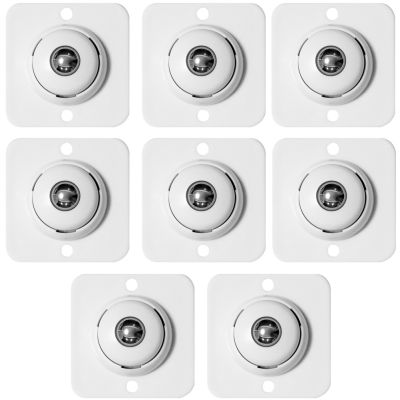 8pcs Self Adhesive Caster Mini Swivel Wheels Stainless Steel Universal Wheel 360 Degree Rotation Pulley For Furniture Trash Can
