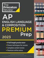 AP ภาษาอังกฤษ &amp; องค์ประกอบเตรียมความพร้อม,2023: 8แบบทดสอบการปฏิบัติ + ทบทวนเนื้อหาที่สมบูรณ์ + กลยุทธ์และเทคนิค (การเตรียมการทดสอบวิทยาลัย)