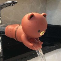 Cute Animal Faucet Extender Kids Children Help Washing Hands Sink Kids Bath Toys Water Tap Extender Splash-proof Spout Extension