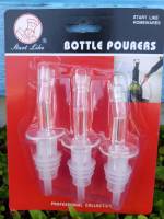 จุกรินไวน์ BOTTLE POURERS จุกรินเหล้า จุกรินเหล้าหลากสี จุกรินน้ำ ฝาปิดขวด แพ็ค 3 ชิ้น