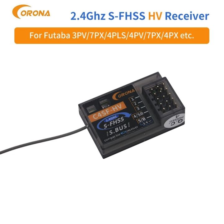corona-c4sf-hv-for-futaba-fhss-s-fhss-mode-protocol-with-sbus-output-4pm-3pv-7px-t14sg-t8j-t10j-4px-rc-car-receiver