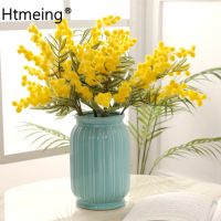 [ดอกไม้ประดิษฐ์ร้อน688] Flor De Seda De Acacia เทียม De Acacia Amarilla Flor De Seda De Seda Falsa Spray De Decoración De Fiesta De Boda Planta