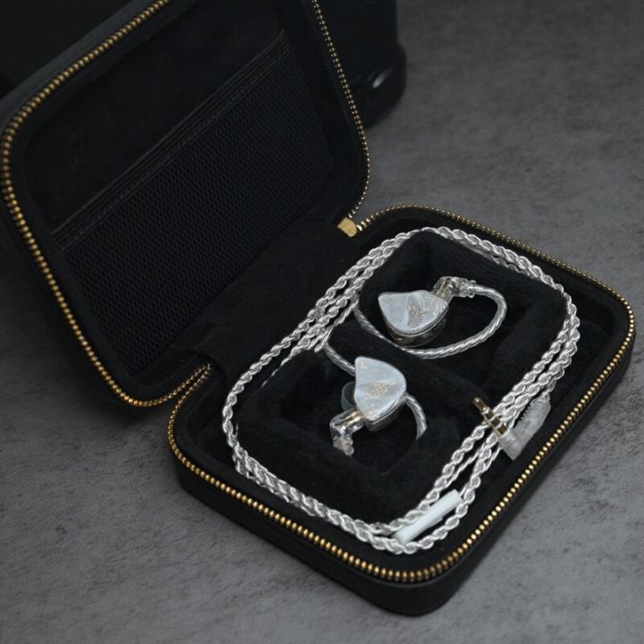 กระเป๋าหูฟังสีดำ-tangzu-อุปกรณ์เสริมสำหรับจัดเก็บเคสพกพา-hifi-สำหรับ-iems-ที่อุดหูและสายเคเบิล-nicehck