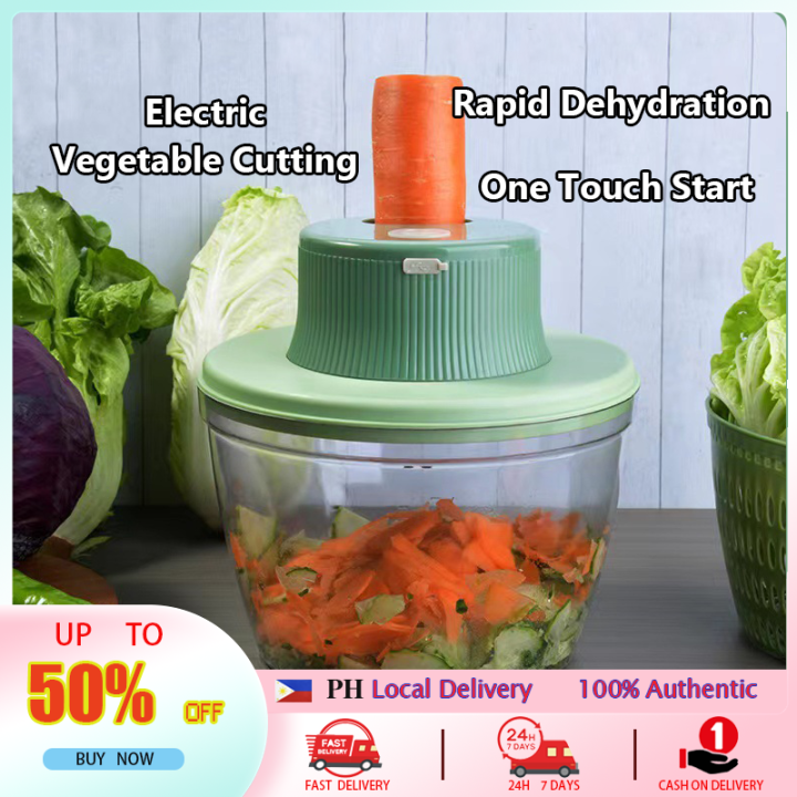 Electric Salad Spinner-Lettuce Vegetable Dryer, USB Rechargeable