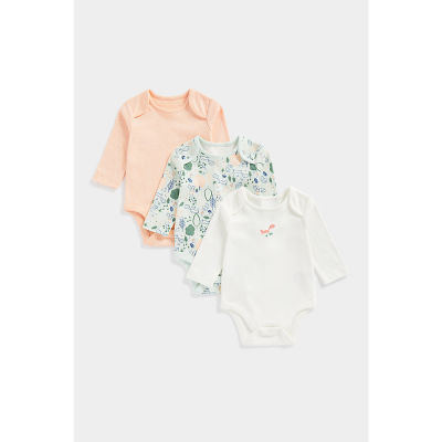 ชุดบอดี้สูทเด็ก Mothercare Woodland Long-Sleeved Bodysuits - 3 Pack CD329