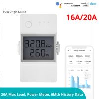 POW Elite Smart Power Meter Switch Wifi Smart Home Switch LCD Screen Works with Home EWeLink App