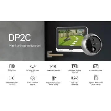 EZVIZ DP2 Wirefree Peephole Door Viewer Camera with Built in