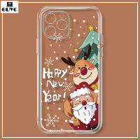 เคสพื้นฐานกันตกลายซานตาคลอสสำหรับ iPhone 12ซีรีส์เคสโทรศัพท์เคสไอโฟนฝาครอบป้องกัน