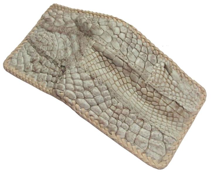 wallet-crocodile-สวยงาม-ทนทาน-กระเป๋าหนังเป็นหนังจรเข้แท้100-ทนทานใช้คุ้มค่า-หนังต่อเย็บขอบ-สีขาวสดใส่