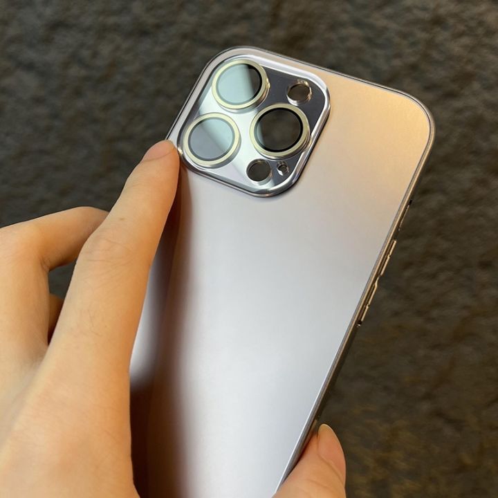 ใหม่-เคสโทรศัพท์มือถือแบบแข็ง-ผิวด้าน-กันกระแทก-กันรอยนิ้วมือ-กันรอยกล้อง-หรูหรา-สําหรับ-iphone-14-13-12-11-pro-max-11pro