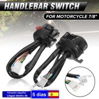 12V Motorcycle 78" Handlebar Control Switch Horn Turn Signal Headlight Electric Start Switch Connector Push Button Switch