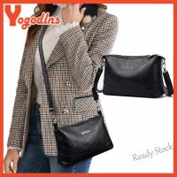 【Ready Stock】 ✼♗﹍ C23 Yogodlns Double Zipper Women Messenger Bags Simple High Quality Sling Shoulder Purse DY STOCK