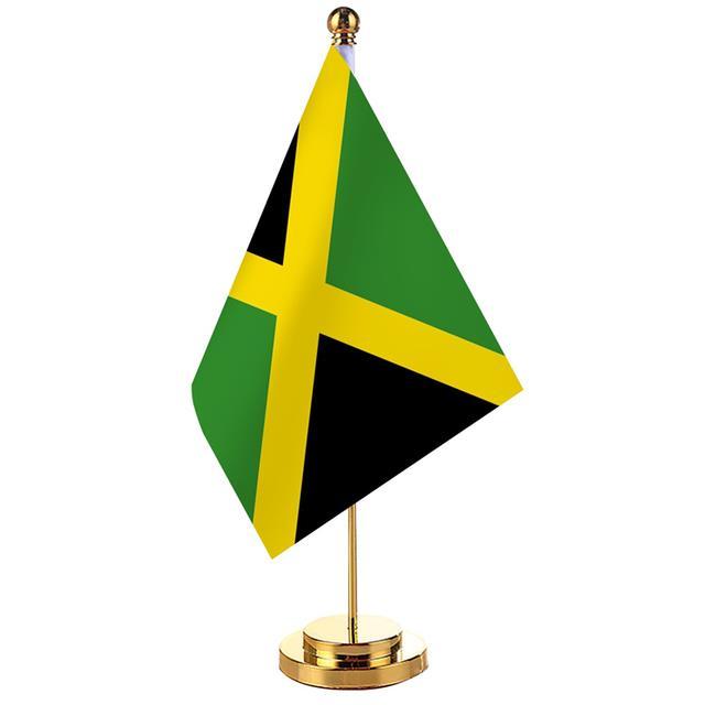 14x21cm-mini-flag-of-jamaica-banner-meeting-boardroom-table-desk-stand-stainless-steel-pole-the-jamaica-flag-national-design