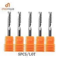 Dreanique 5pcs / lots 1 ขลุ่ยเกลียว End Mill CNC โฆษณาแกะสลักบิตสําหรับงานไม้อะคริลิอลูมิเนียมพลาสติกตัด