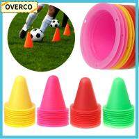 OVERCO 5/10Pcs 5 สี อุปกรณ์เสริม Roadblock เครื่องมือโรลเลอร์สเก็ต มาร์คกิ้งคัพ ฟุตบอล ลูกกลิ้ง ฟุตบอล Skate Marker Cones อุปกรณ์ฝึกซ้อม