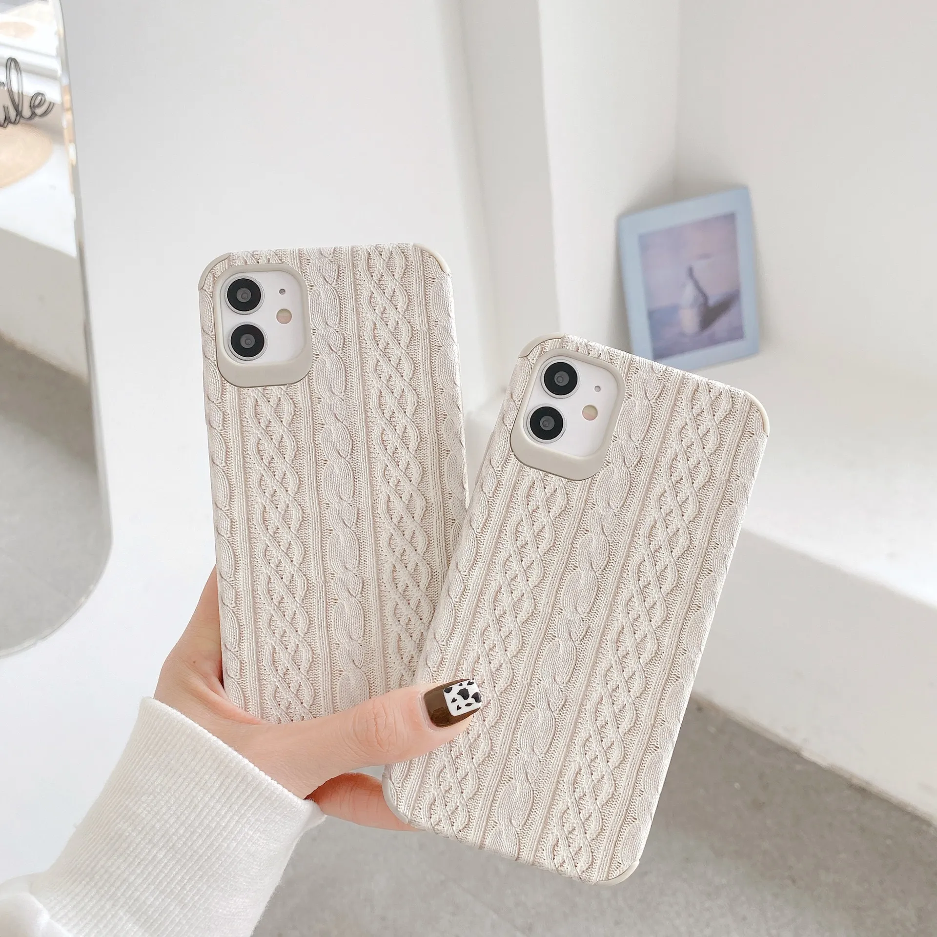 Cute Retro Kawaii Plush Knitted Sweater Art Aesthetic Phone Case For Iphone 12 11 Pro Max Xr Xs Max 7 8 Plus 12 Mini 7plus Cases Fashion Shockproof Soft Cover Women Girls Lazada Ph