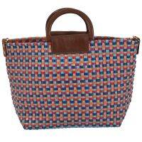 Ins Hot Summer Beach Basket Patchwork Striped Fashion Color