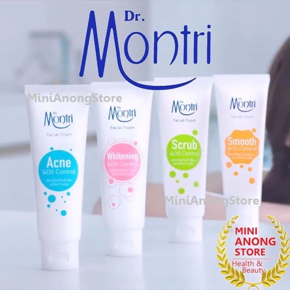 4สูตร-โฟมล้างหน้า-ดร-มนตรี-dr-montri-facial-foam-acne-scrub-smooth-whitening-oil-control