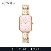 Daniel Wellington Quadro Lumine 20X26มม. 5-Link ทองคำสีกุหลาบถูสีชมพู Dial - Watch สำหรับผู้หญิง-สแตนเลสสายนาฬิกา-Square Crystal Dial - Mother Of Pearl DW Official-นาฬิกาผู้หญิง-นาฬิกาสำหรับผู้หญิง-นาฬิกาข้อมือผู้หญิง-ของแท้