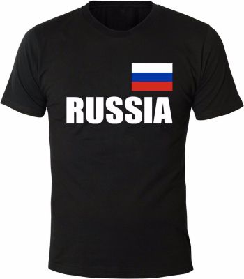 Kaus Pria Musim Panas Gaya Mode Musim Panas Kaus Pria Bendera Rusia Kaus Pria Atasan Kaus Kebugaran Lengan Pendek Katun S-4XL-5XL-6XL