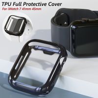 360 full screen protector bumper TPU case soft film for Apple watch shell protective waterproof matte cover for iwatch 7 41 45mm