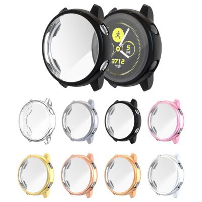 Case For Samsung galaxy watch active 2 active 1 cover bumper Accessories Protector Full coverage silicone Screen Protection 44mm Cases Cases