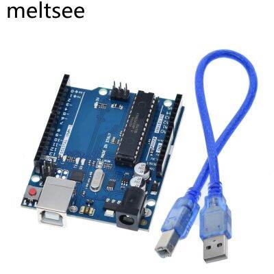 uno r 3 atmega16 u 2+mega328 p ชิปสําหรับ arduino uno r3 พัฒนา+สายเคเบิ้ล usb