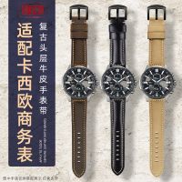 Suitable for Casio business EFR-303L/303DEQB-501EFS-S500 retro leather watch strap 22mm