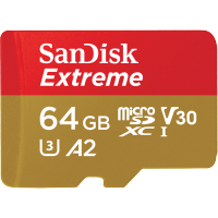 SD Card SanDisk Extreme microSDXC SQXA2 64GB / 128GB V30 U3 C10 A2 UHS-I 160MB/s R 60MB/s SD adapter