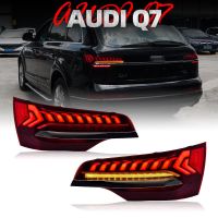 ไฟท้ายอุปกรณ์เสริมรถยนต์สำหรับรถ Audi Q7ไฟท้าย S 2006-2015 Q7ไฟ LED ไฟท้าย DRL เบรคถอยหลังรถยนต์