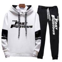 Furious เสื้อมีฮู้ดและกางเกงวอร์มแนวคลาสสิกสำหรับผู้ชาย/ผู้หญิงชุดวิ่งออกกำลังกายแบบลำลองเสื้อแขนยาวจั๊มเอวมีฮู้ด